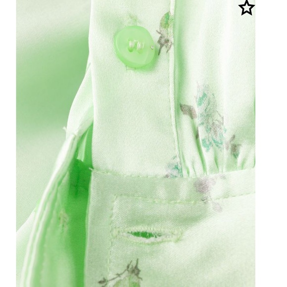 GANNI floral-print silk-satin wrap dress EU 34/US2 - Picture 6 of 6